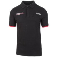 Porsche Motorsport Hugo Boss Herren Kurzarm Poloshirt Polo Shirt Schwarz