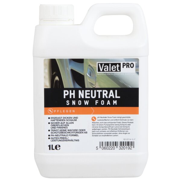 ValetPRO pH Neutral Snow Foam Vorwäsche Shampoo Reinigungsschaum 1 Liter