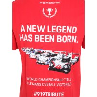 Porsche Herren T-Shirt Motorsport Kollektion 919 Tribute Rot Baumwolle Größe M