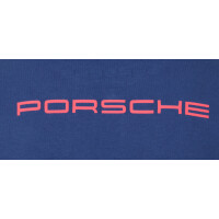 Porsche Mens Short Sleeve T-Shirt 100% Cotton Blue Crew Neck