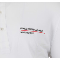 Porsche Herren Poloshirt Polo Shirt Weiß Stretch Motorsport Collection