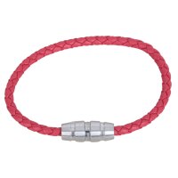 Porsche Design Jewellery Mens Leather Bracelet Red Magnetic Closure