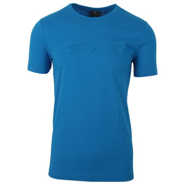 Porsche GT3 Mens Short Sleeve T-Shirt 100% Cotton Blue Crew Neck